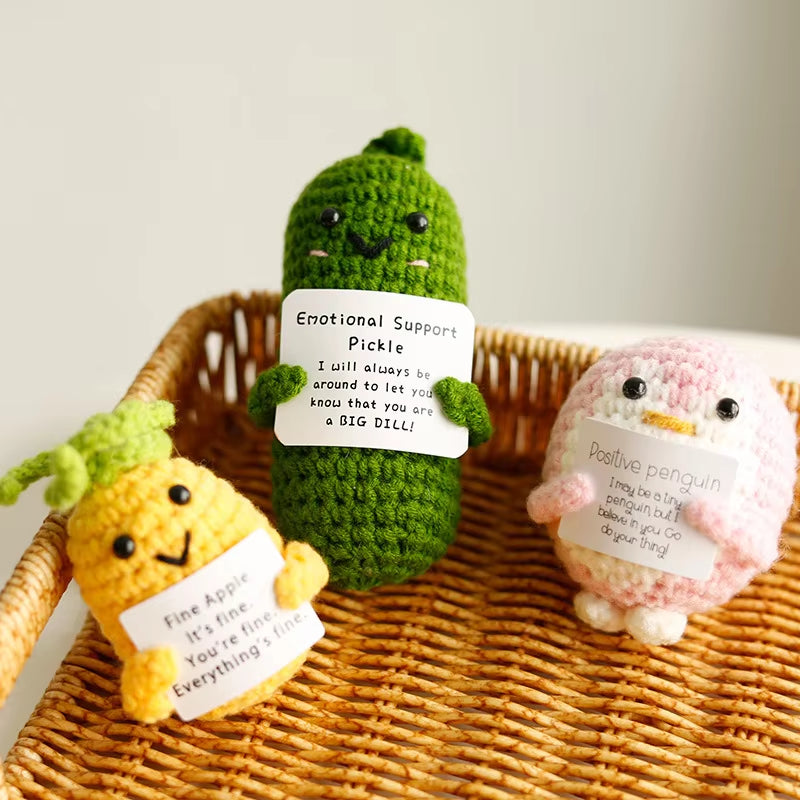 Charming Positive Energy Handmade Crochet Fruit and Veggie Dolls