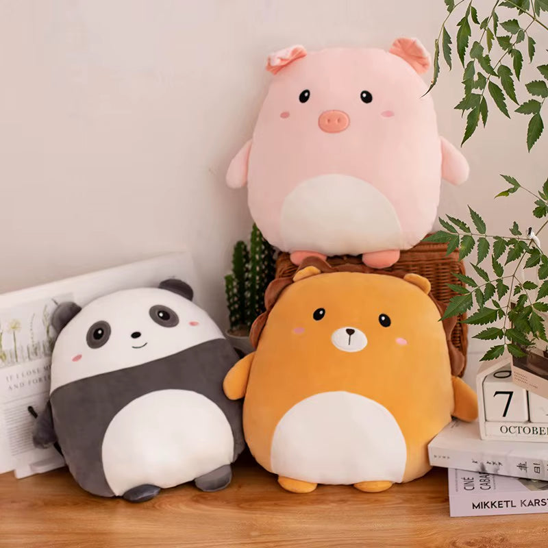 Adorable 40cm Kawaii Animal Plush Pillows - Penguin, Pig, Rabbit, Panda & Crab - Perfect Soft Gifts for Kids!