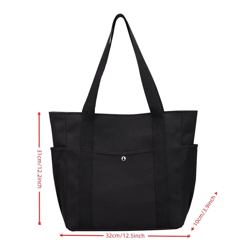 Stylish Large Capacity Canvas Tote Bag - Perfect for Work, College, and Daily Commuting!