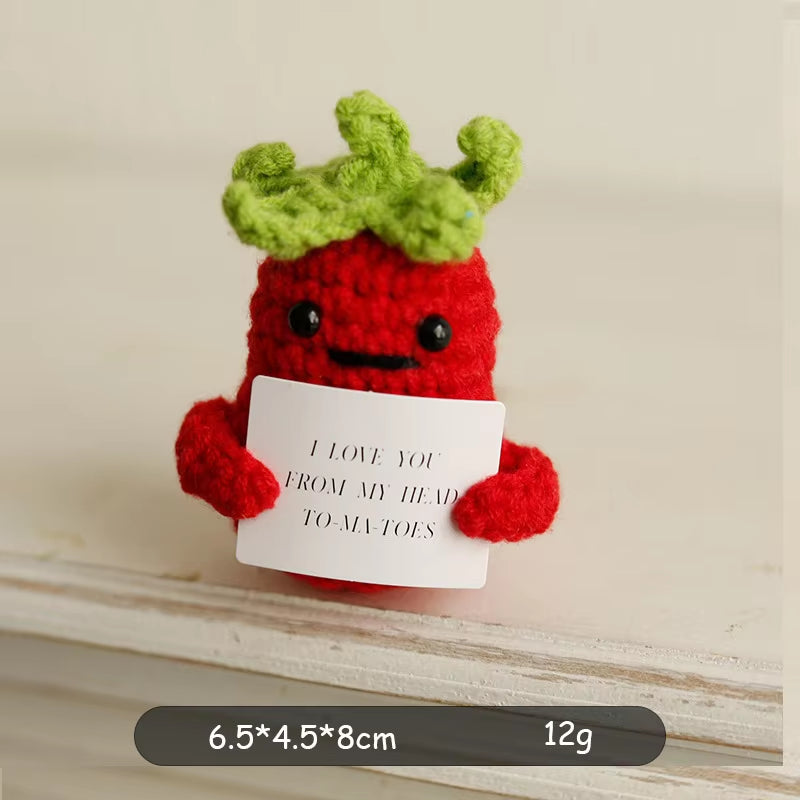 Charming Positive Energy Handmade Crochet Fruit and Veggie Dolls