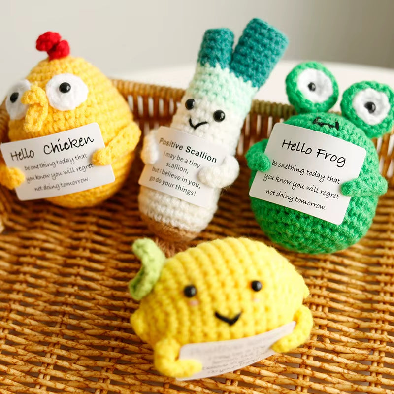 Charming Positive Energy Handmade Crochet Fruit and Veggie Dolls