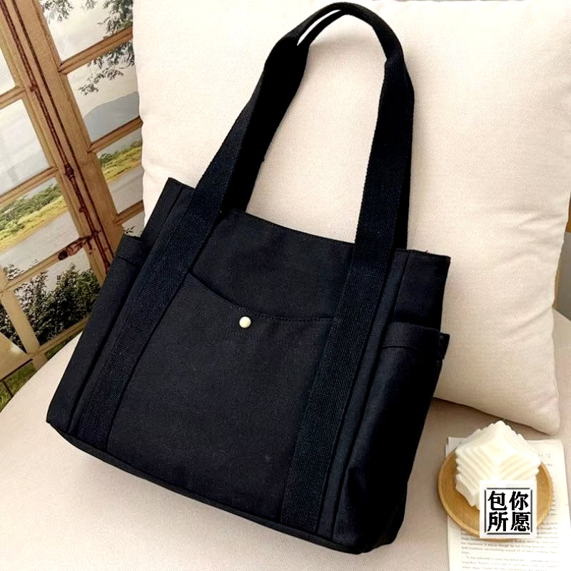 Stylish Large Capacity Canvas Tote Bag - Perfect for Work, College, and Daily Commuting!