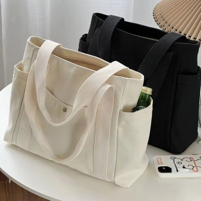 Stylish Large Capacity Canvas Tote Bag - Perfect for Work, College, and Daily Commuting!