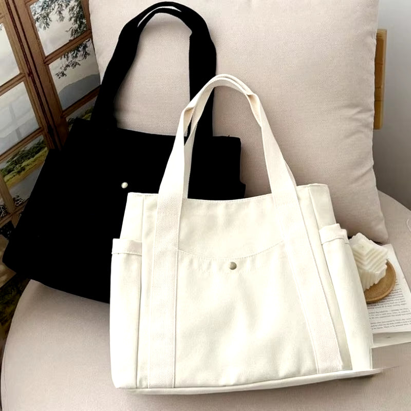 Stylish Large Capacity Canvas Tote Bag - Perfect for Work, College, and Daily Commuting!