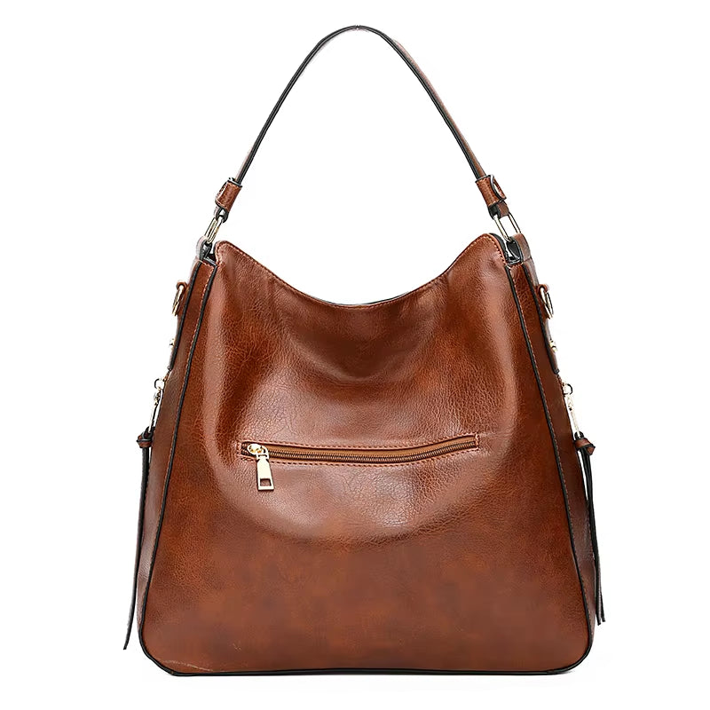 Stylish DIDABEAR Leather Hobo Bag for Women - Vintage Large Capacity Tote & Shoulder Purse