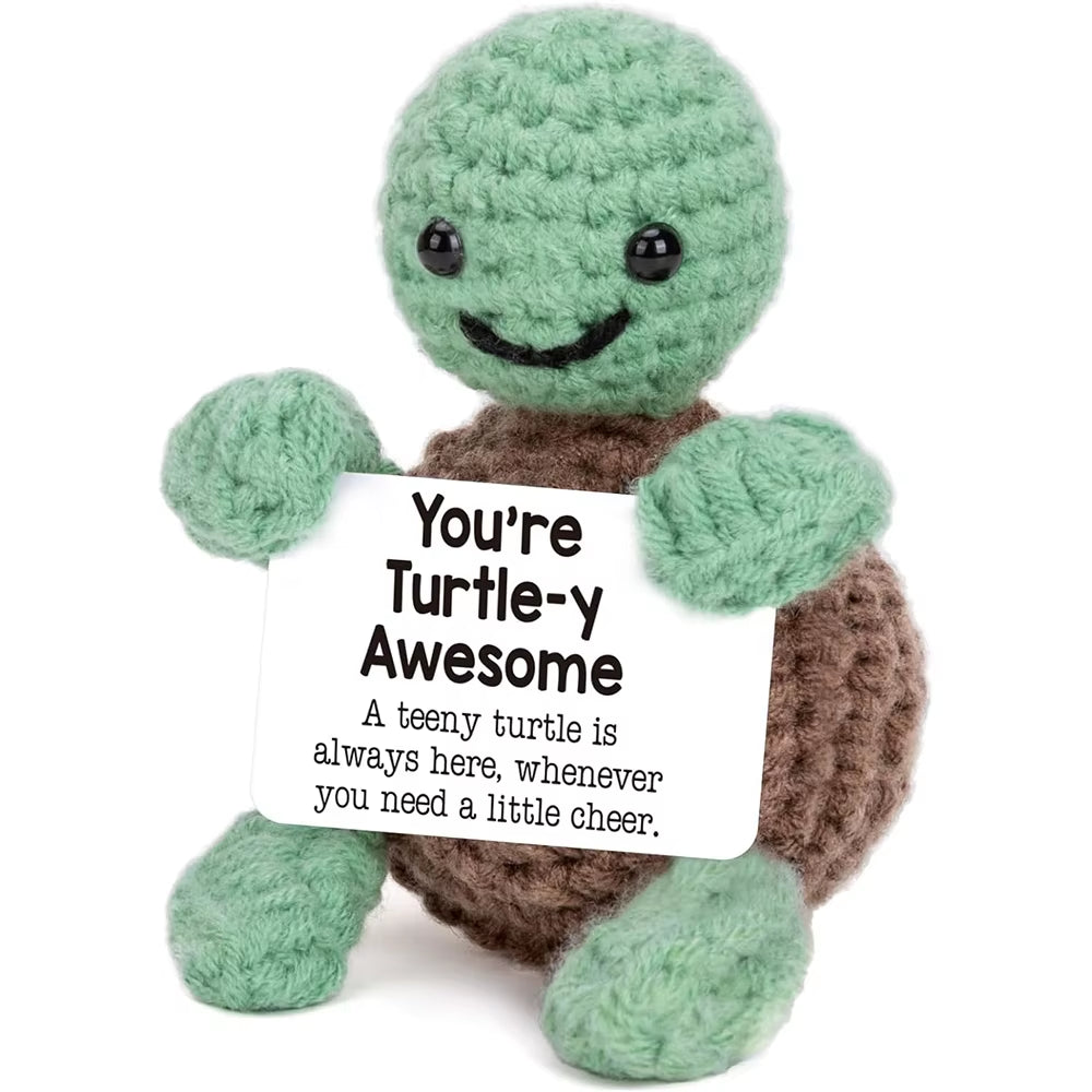 Cute Positive Energy Handmade Crochet Turtle Doll 