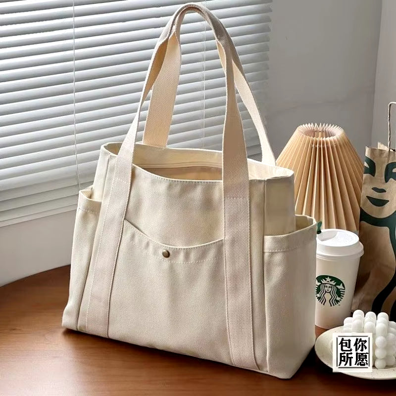 Stylish Large Capacity Canvas Tote Bag - Perfect for Work, College, and Daily Commuting!