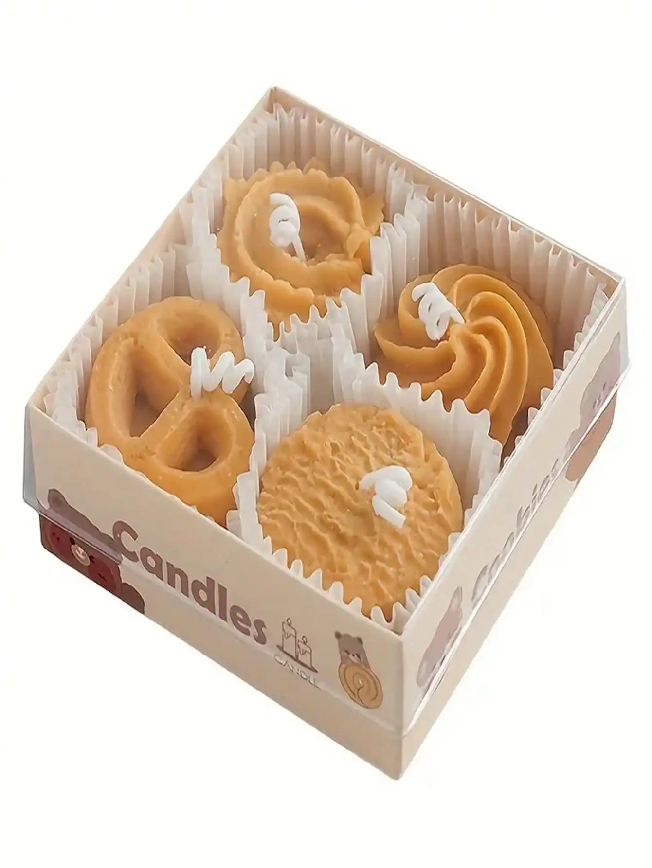 Four Cookie Aromatherapy Candles with Gift Box 