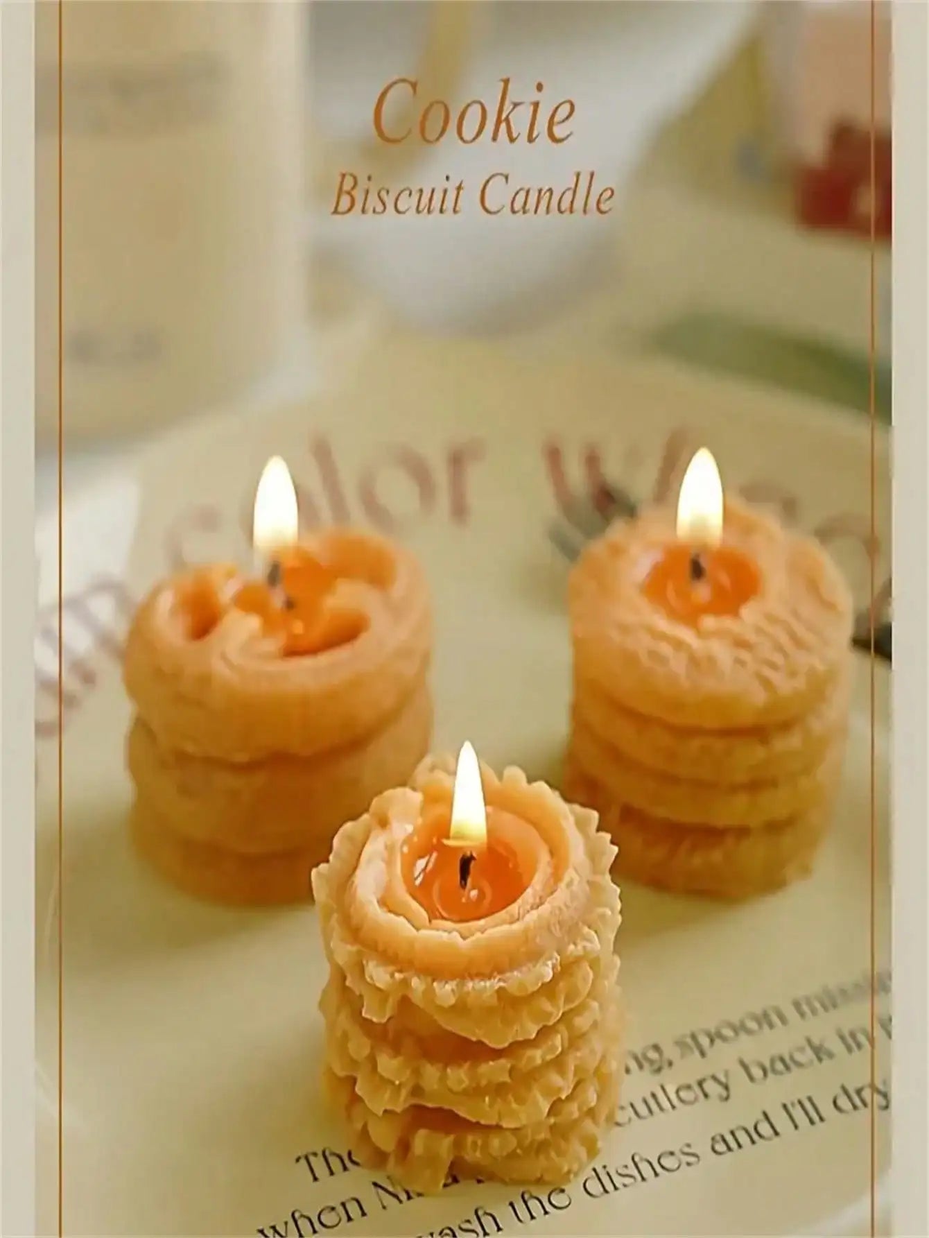 Four Cookie Aromatherapy Candles with Gift Box 