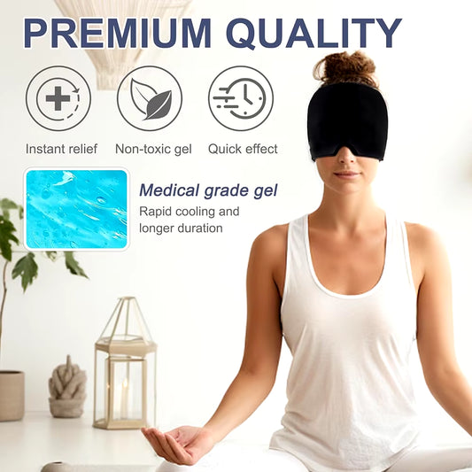 Ultimate Migraine Relief Hat - Hot & Cold Therapy Ice Cap for Headache and Stress Pain Relief