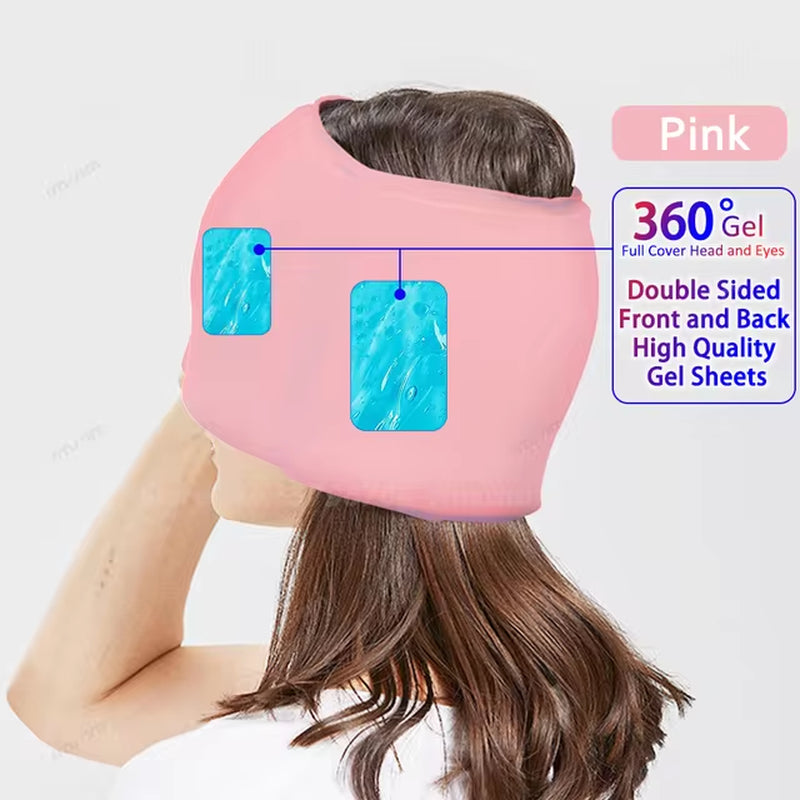 Ultimate Migraine Relief Hat - Hot & Cold Therapy Ice Cap for Headache and Stress Pain Relief