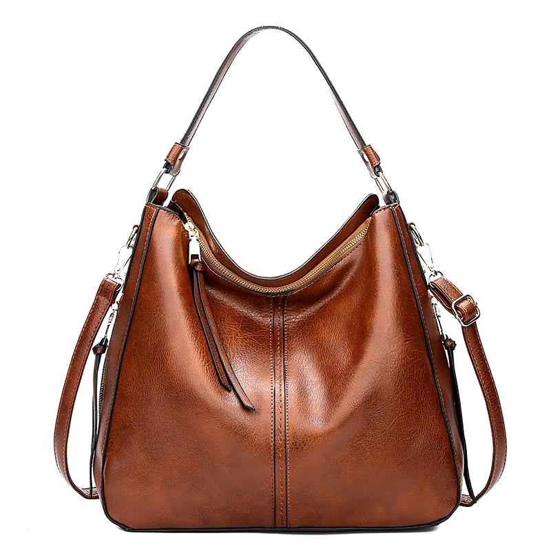 Stylish DIDABEAR Leather Hobo Bag for Women - Vintage Large Capacity Tote & Shoulder Purse